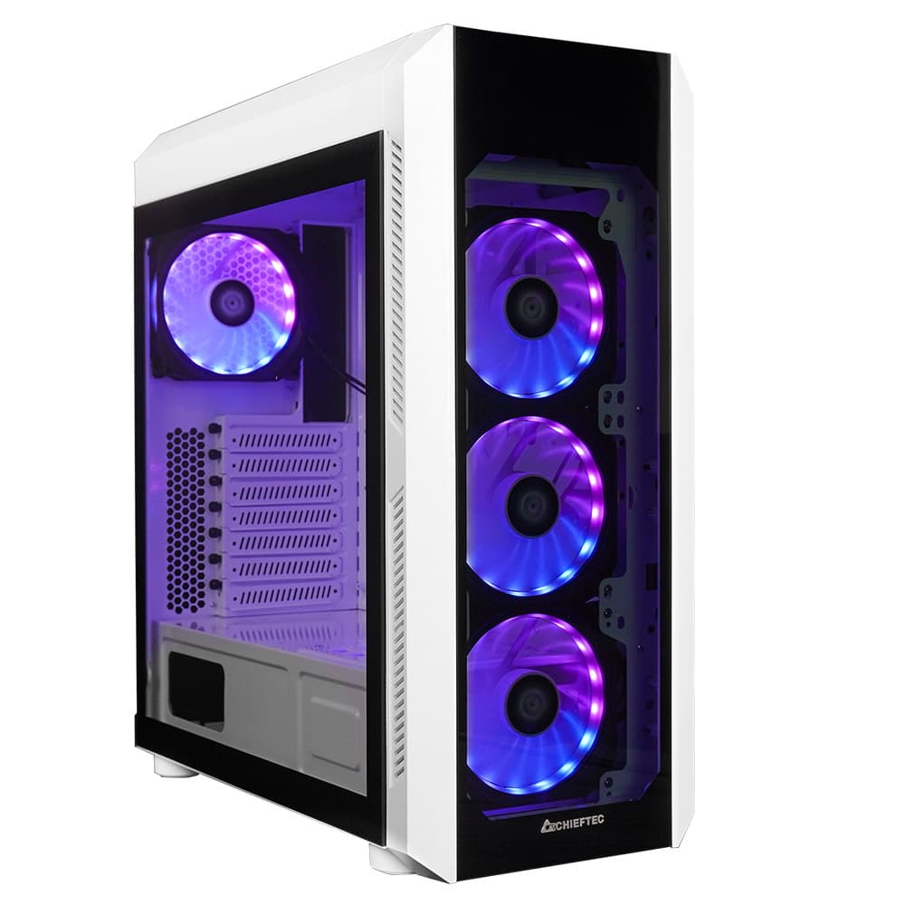 Корпус для комп'ютера Chieftec SCORPION III 4x120mm A-RGB ATX без БЖ White (GL-03W-OP)
