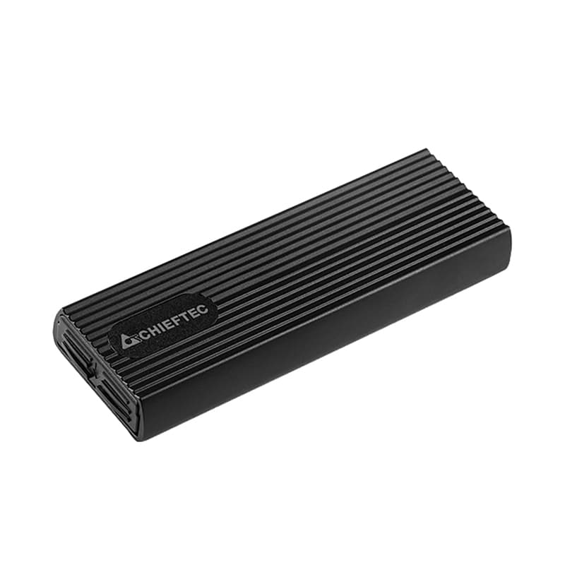 Внешний карман корпус для SSD CHIEFTEC M.2 NVME SATA USB 3.2 Gen2 Type-C металл Black (CEB-M2C-TL)