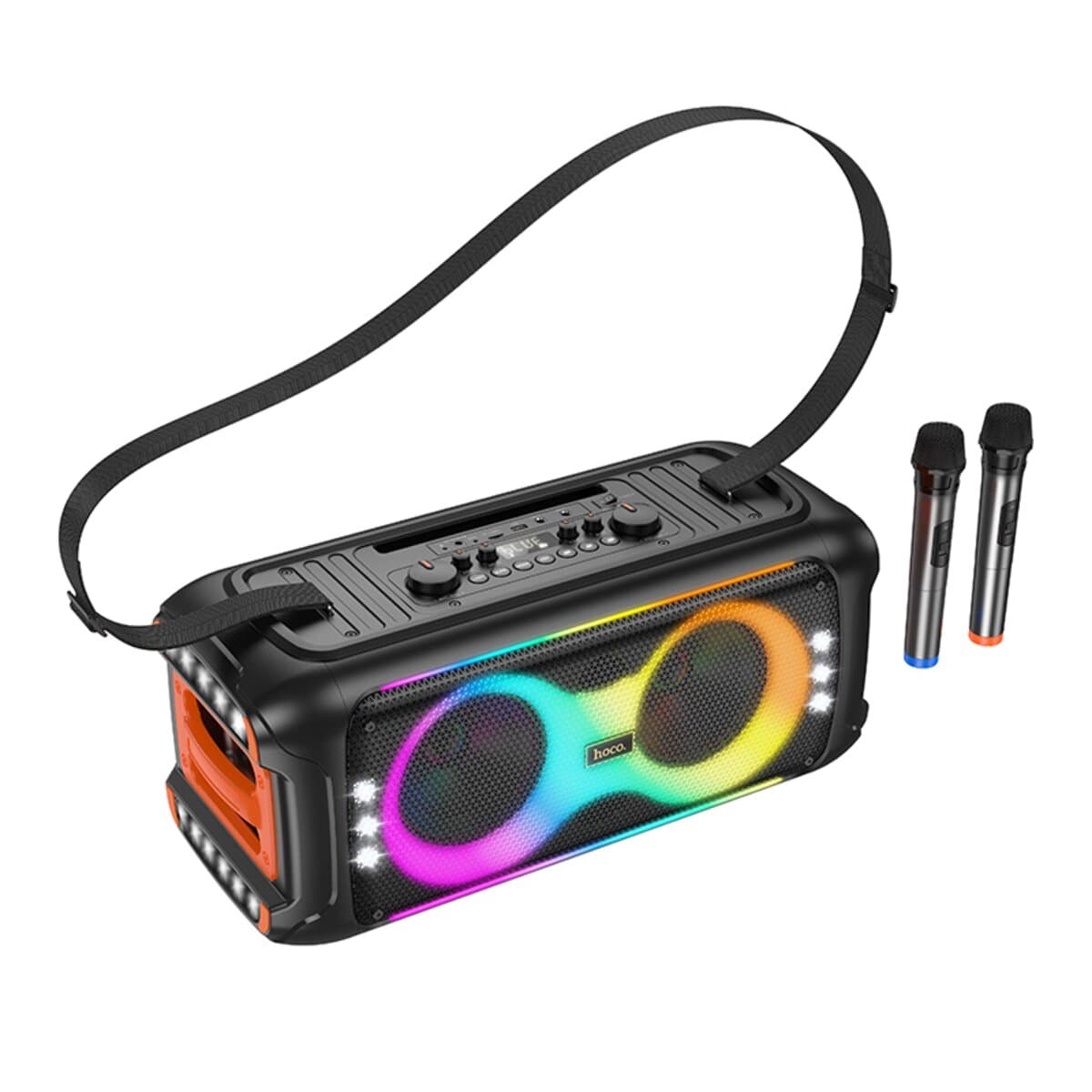 Бездротова портативна колонка з мікрофонами HOCO HA9 Kayman dual-mic outdoor BT5.4 speaker 7000mAh Black