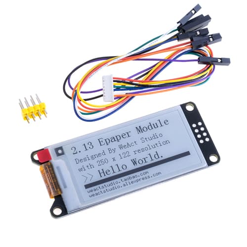 E-ink дисплей WeAct Epaper 2.13'' 250x122 SPI 2 кольори чорний білий (888524)
