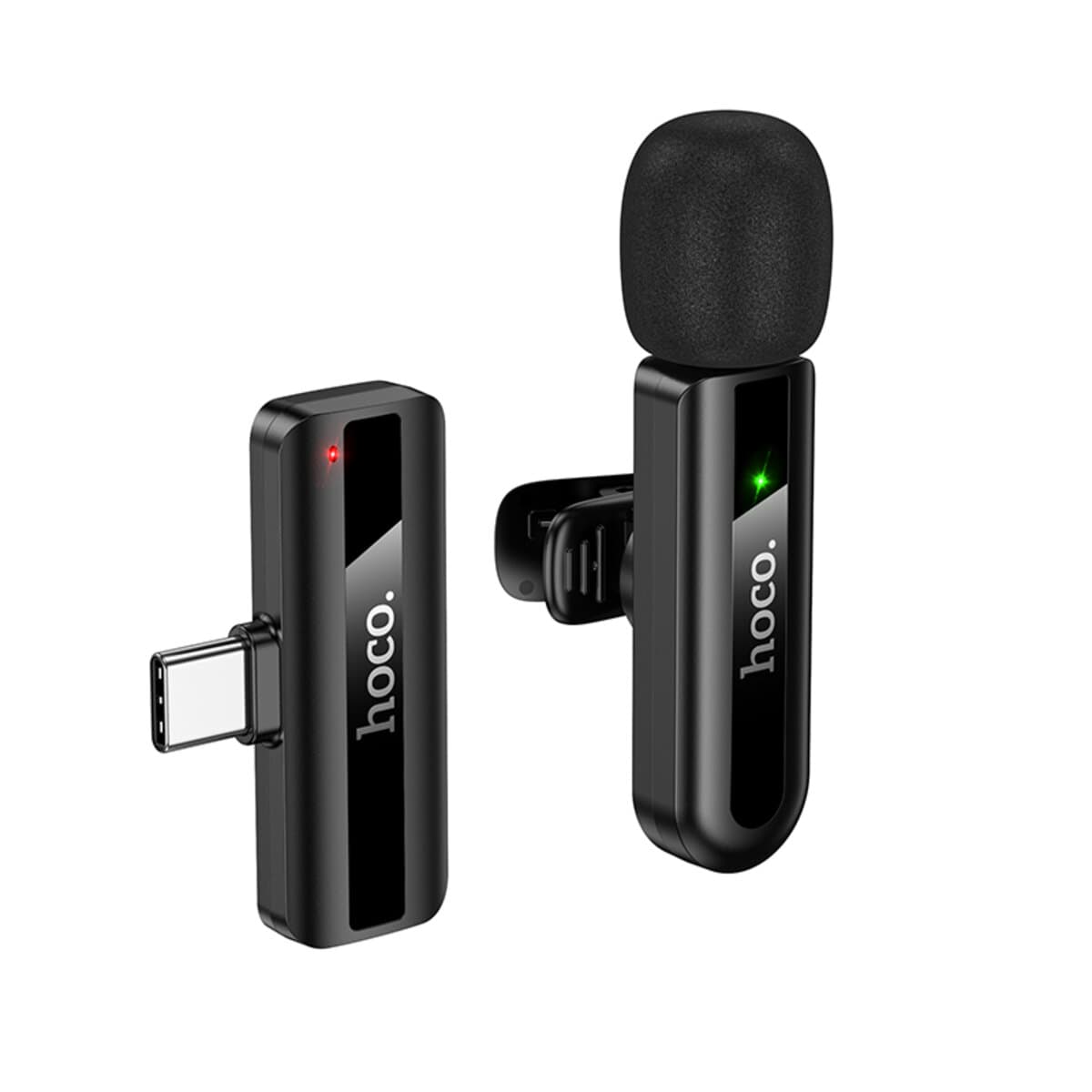 Бездротовий петличний мікрофон HOCO L20 Fair wireless microphone Type-C 60mAh Black