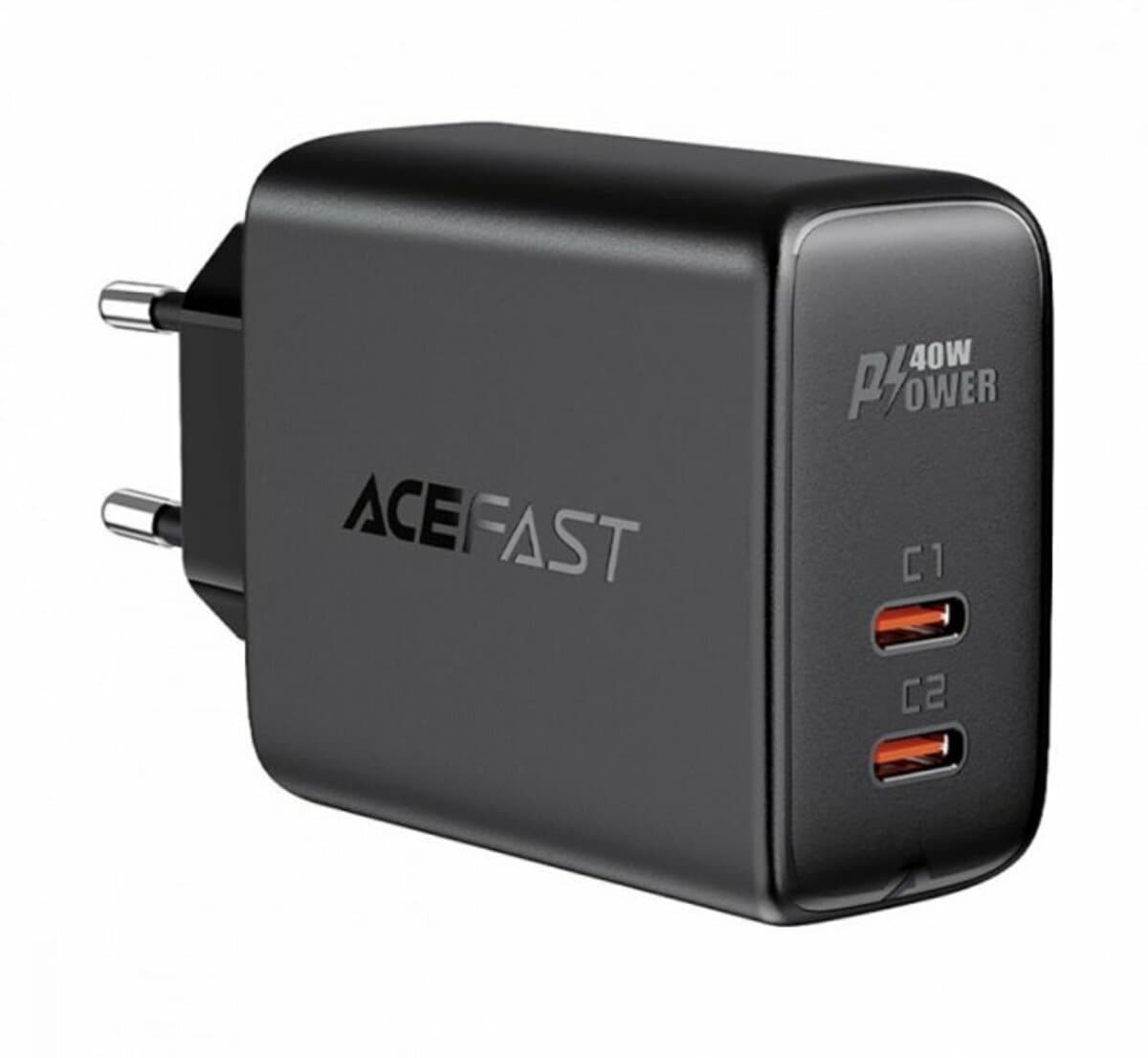 Зарядний пристрій ACEFAST A9 PD40W USB-C+USB-C dual port charger Black (AFA9B)