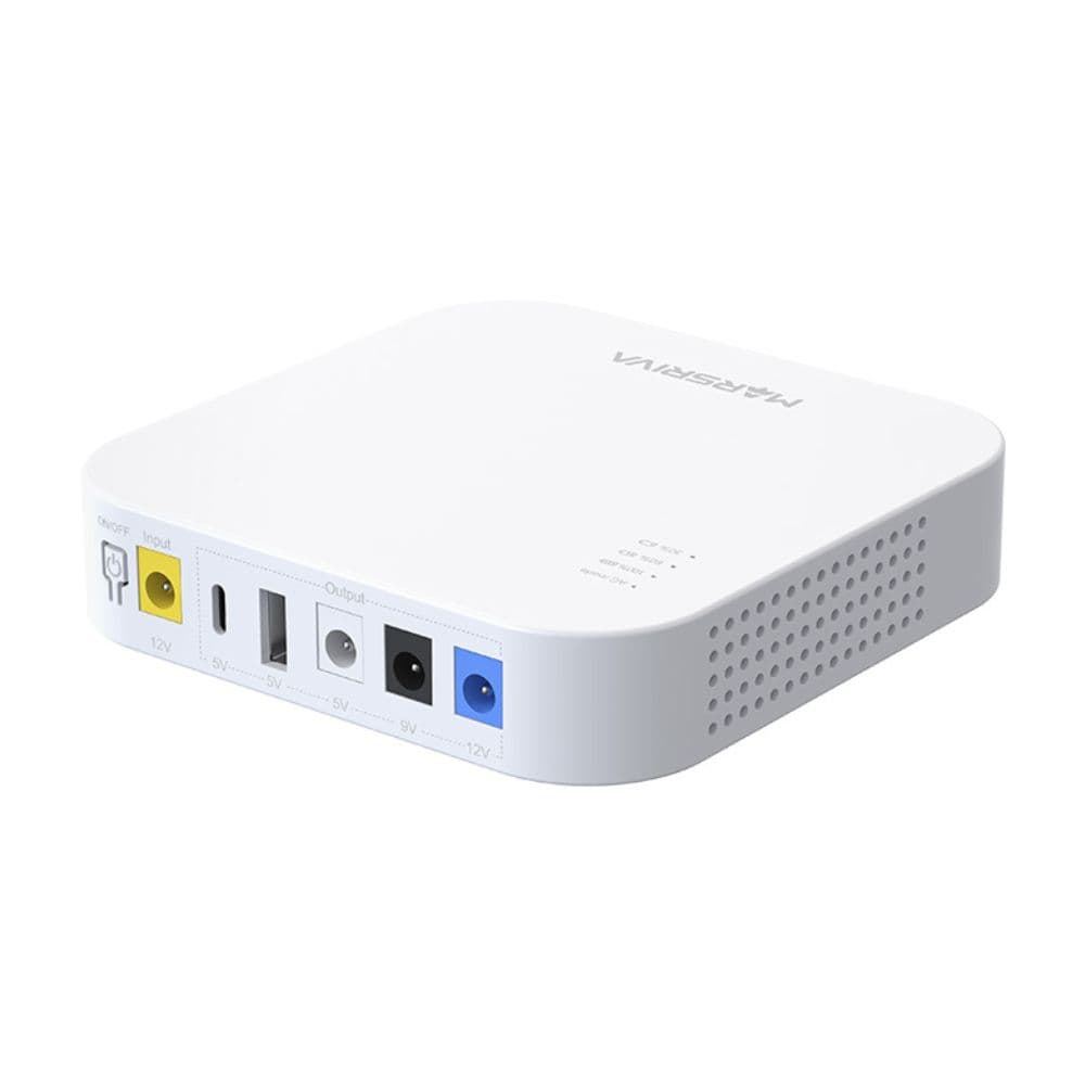 Джерело безперебійного живлення ДБЖ для роутера MARSRIVA KP4 MAX 20000mAh 18W Output DC 12/9/5V USB-A USB-C White (KP4MAX)