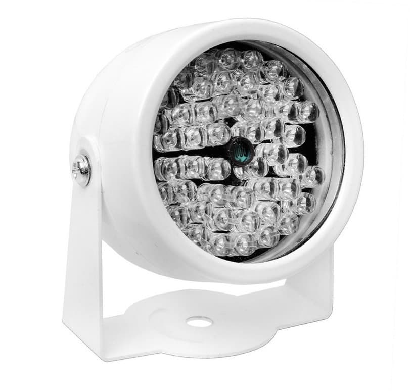 Інфрачервоний прожектор для камер 48LED 30м ІЧ вуличний алюміній White (285089)