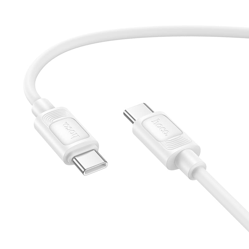 Кабель HOCO X122 Benefit 60W 1m silicone charging data cable Type-C to Type-C White