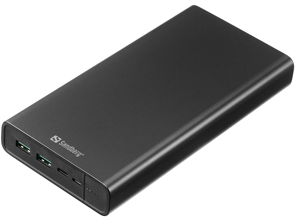 Powerbank павербанк УМБ Sandberg 420-63 PD 38400 mAh 100W 20В/5А 2хUSB Type-C OUT Black