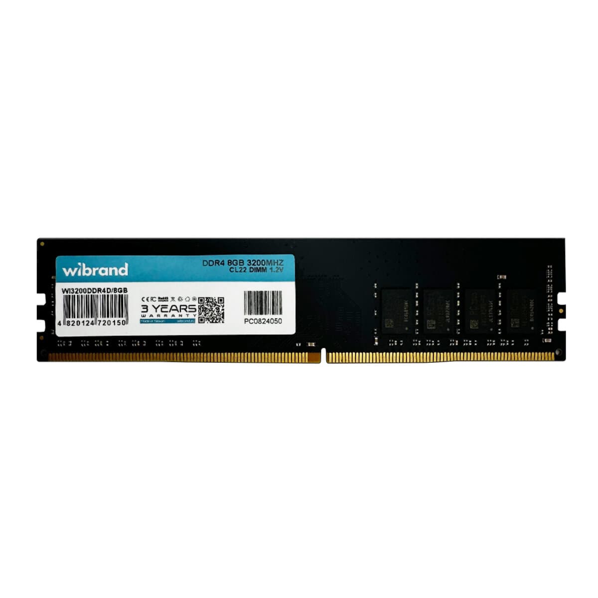 Оперативна пам'ять Wibrand 8GB DDR4 3200MHz CL22 DIMM (WI3200DDR4D/8GB)