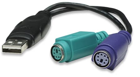 Перехідник для миші та клавіатури Manhattan USB to 2xPS/2 Black (179027)