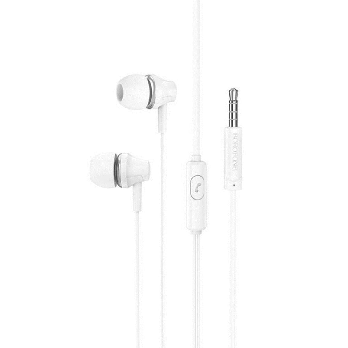 Проводные наушники BOROFONE BM74 Singer universal earphones with microphone 3.5мм 1.2м White (BM74W)