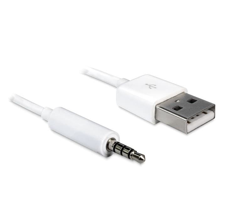 Кабель аудіо USB для iPod Shuffle Jack 3.5mm M 4pin to USB AM 15см White (S0483)
