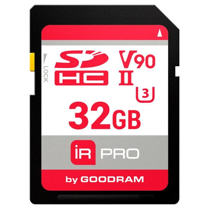 Карта пам'яті Memory card GoodRAM Secure Digital 32Гб IRDM PRO SDXC V90 UHS-II U3 ​​(IRP-S9B0-0320R11)