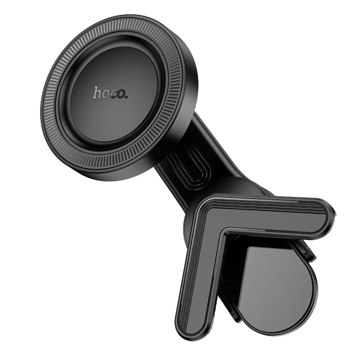 Держатель для телефона автодержатель на дисплей HOCO H57 Show ring magnetic car holder Black