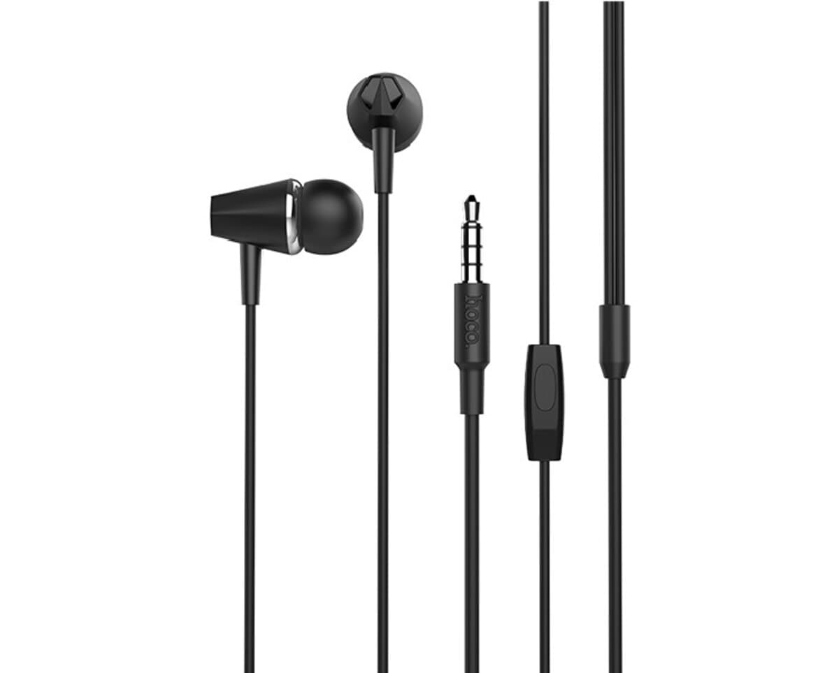Дротові навушники HOCO M34 honor music універсальні earphones with microphone 3.5mm 1.2m Black