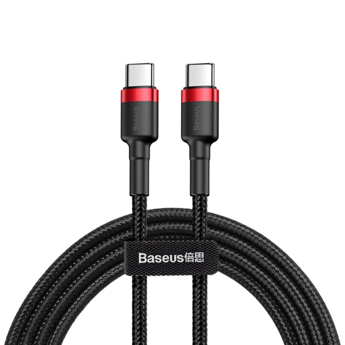 Кабель Baseus Cafule USB Cable Type-C to Type-C 3A 1m Black-Red (CATKLF-G91)