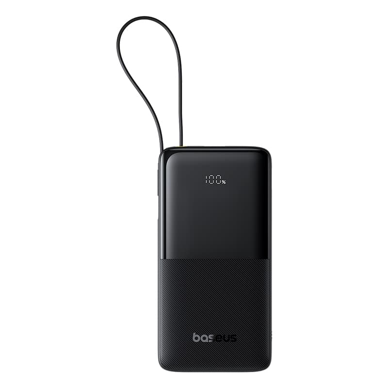 Powerbank павербанк УМБ Baseus Bipow 2 Digital Display With Built-in USB-C Cable 20000mah 20W Black (P10077101113-01)