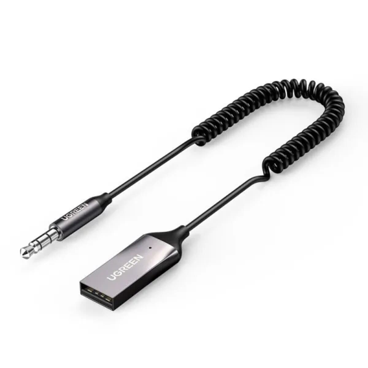 Bluetooth-ресивер UGREEN CM309 Bluetooth Car Receiver AUX 3.5mm with Mic BT5.0 Space Grey (UGR-70601)