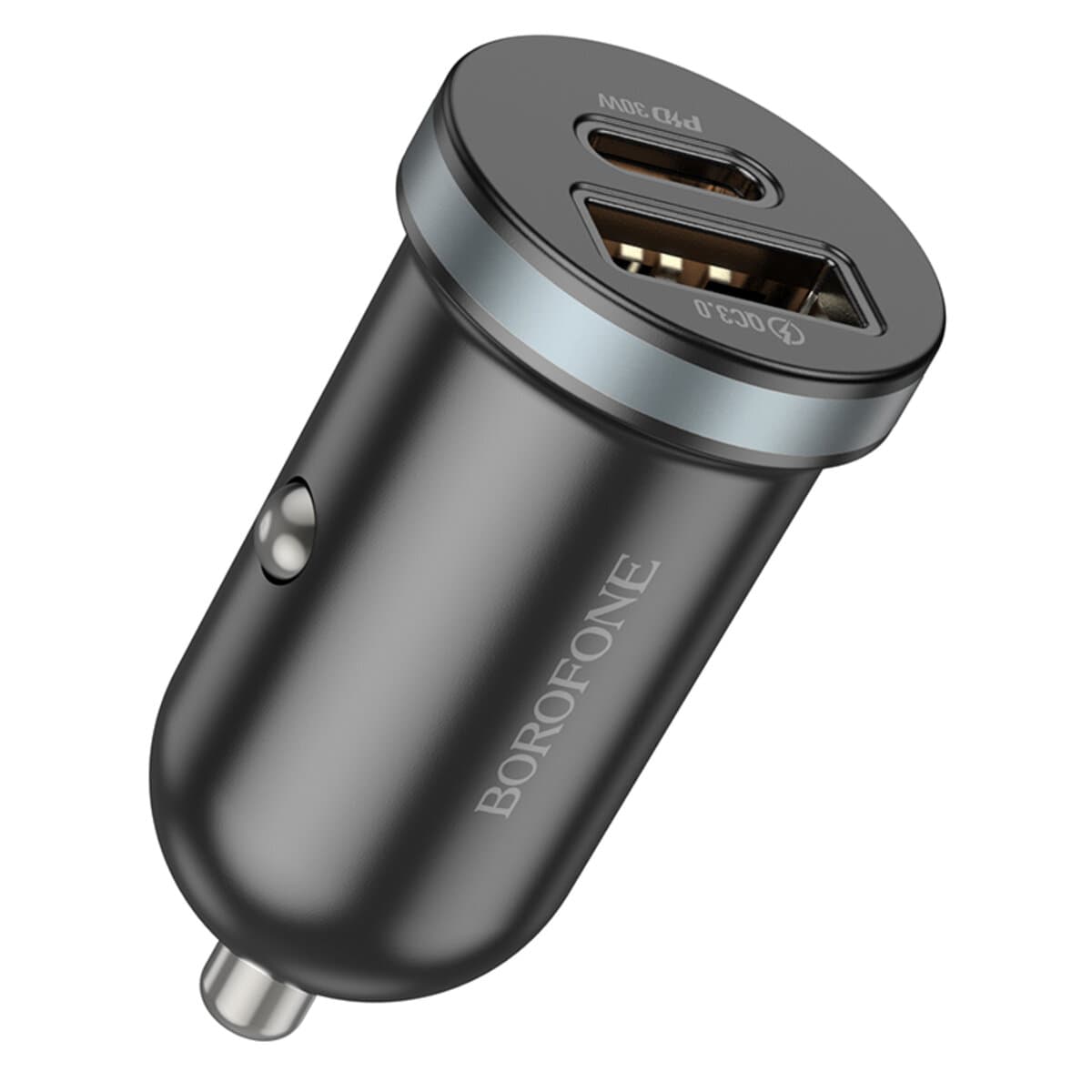 Автомобільний зарядний пристрій BOROFONE BZ22 Scenery dual-port PD30W+QC3.0 car charger Black