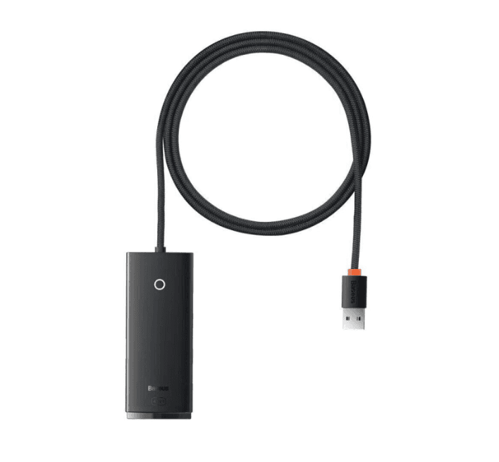 USB-хаб Baseus Lite Series 4-Port USB-A HUB Adapter USB-A to 4xUSB 3.0 2m Black (WKQX030201)