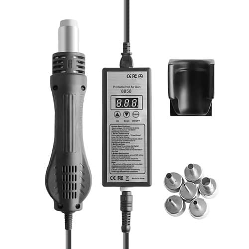 Паяльний термофен Pigong 8858 з підставкою 650Вт Black (313453)