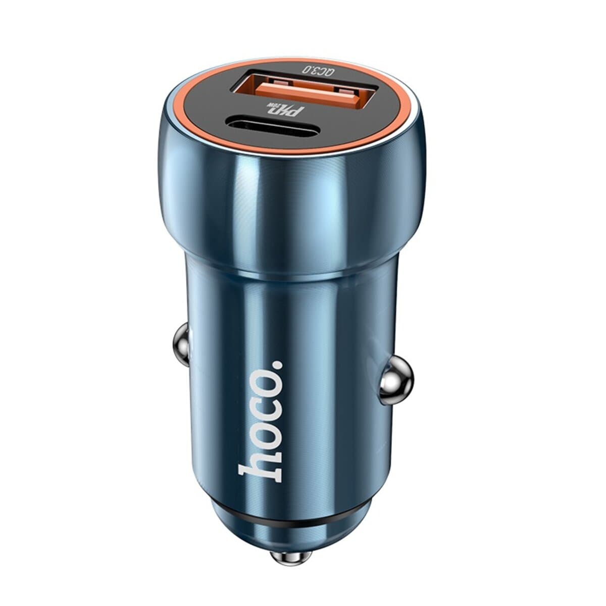 Автомобільний зарядний пристрій HOCO Z46A Blue whale PD20W+QC3.0 car charger 3A Sapphire Blue