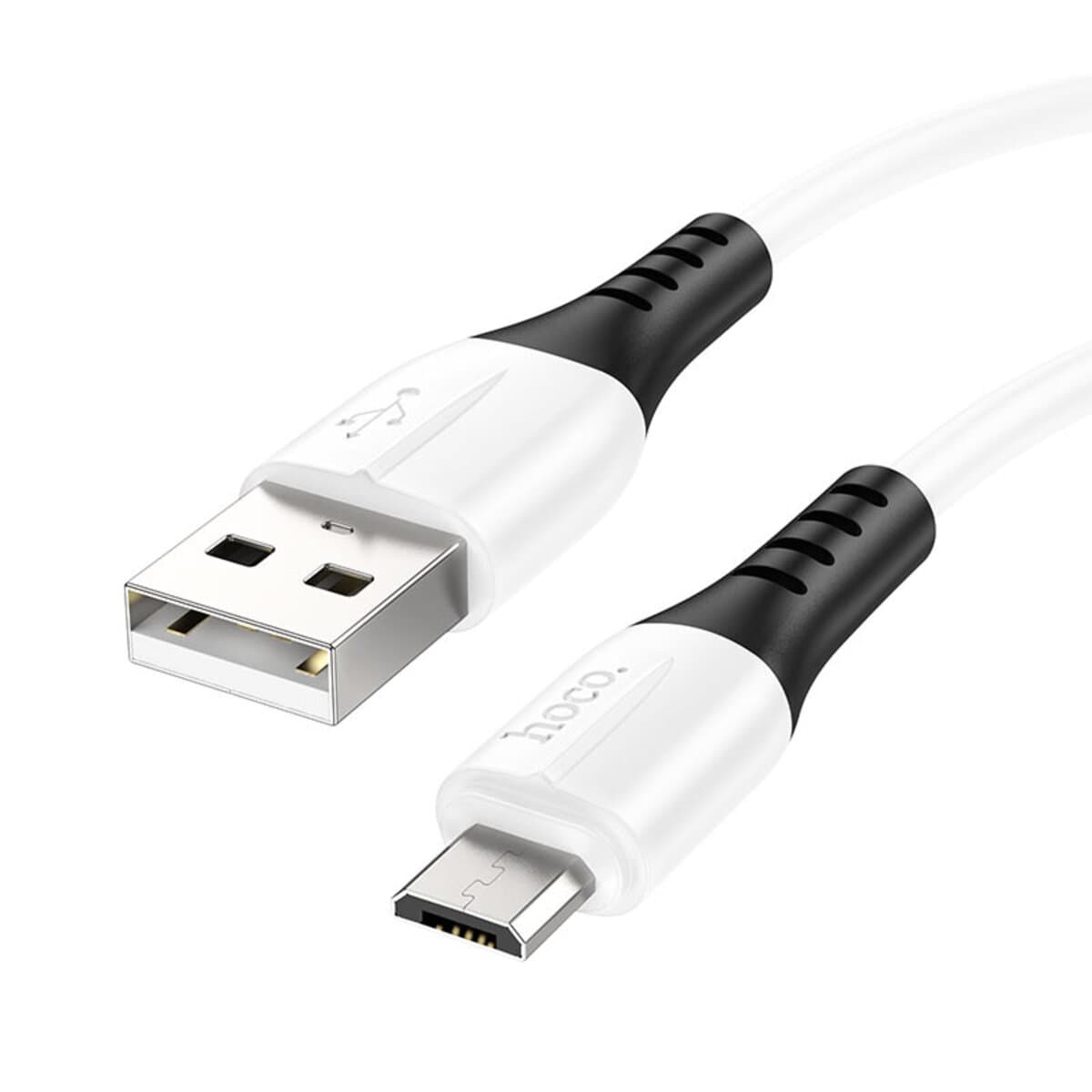 Кабель HOCO X82 USB to MicroUSB 2.4A 1m silicone connectors White