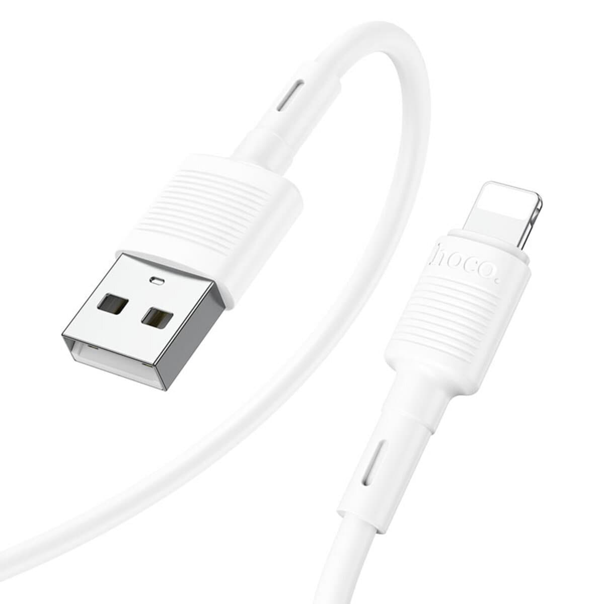 Кабель HOCO X83 USB to Lighnting 2.4A 1m PVC connectors White