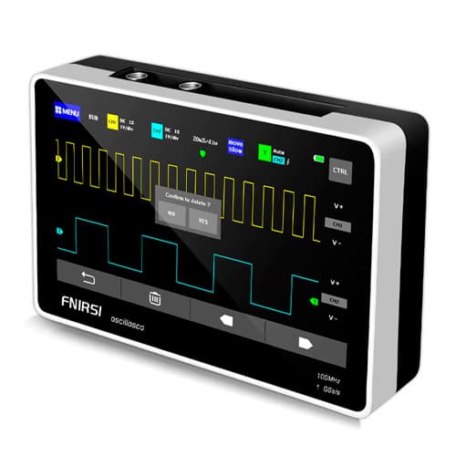 Двоканальний осцилограф FNIRSI 1013D 7'' ЖК 6000mAh 100МГц 1ГС/с Black (530294)