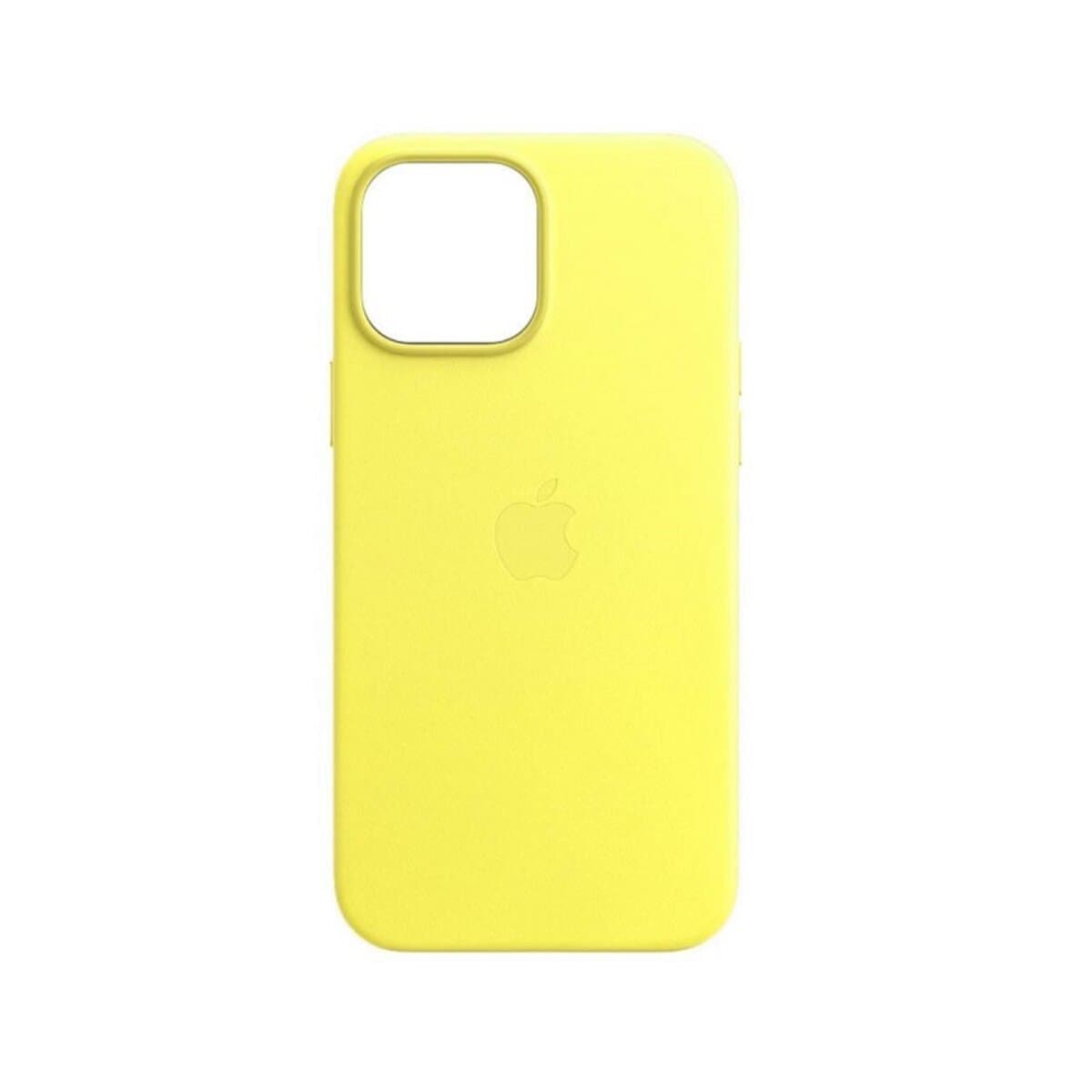 Защитный чехол-накладка Leather AAA Full Magsafe IC для iPhone 15 Canary Yellow (Leat15CanaryYellow)