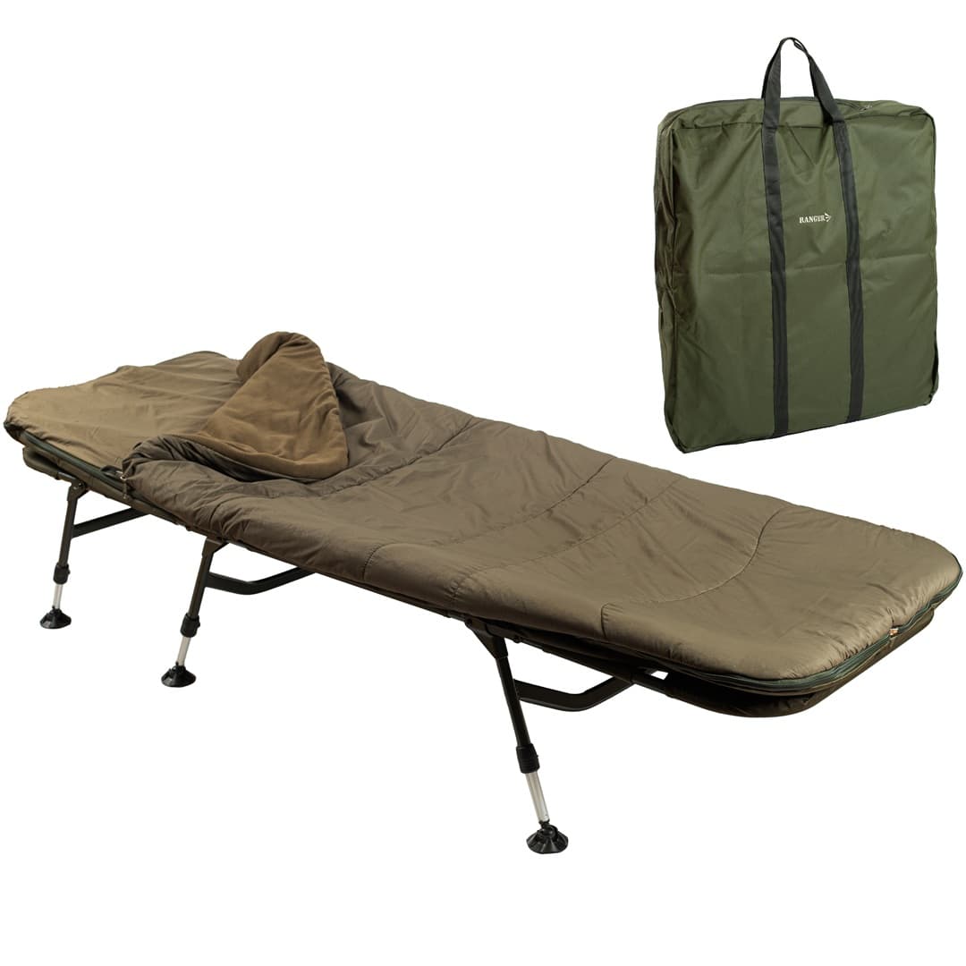 Карпова туристична розкладачка Ranger BED 88 Sleep System до 160 кг Green (RA5523)
