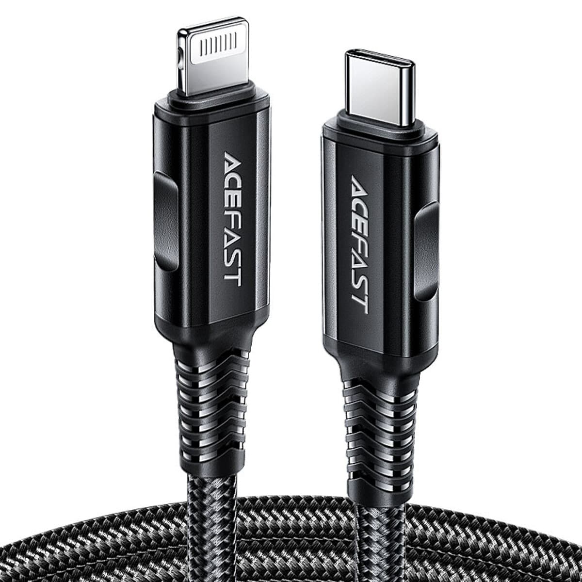 Кабель ACEFAST C4-01 Type-C to Lightning 3A 30W 1.8m nylon zinc connectors Black (AFC4-01B)