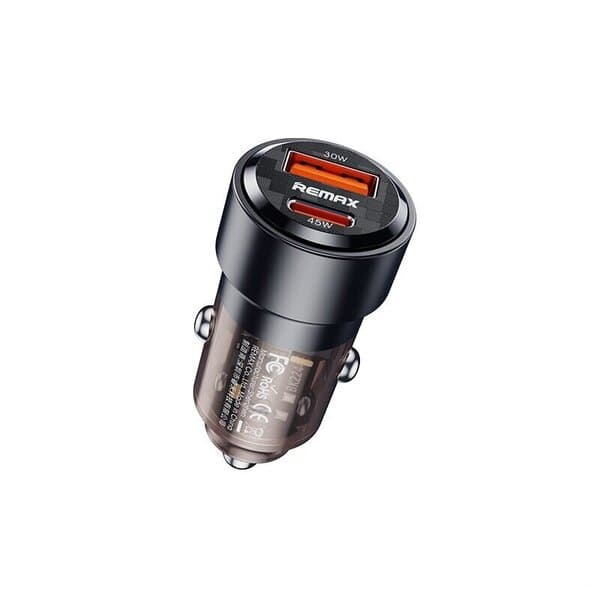 Автомобільний зарядний пристрій REMAX Walking Series RCC360 75W PD+QC 1xType-C+1xUSB Fast Car Charger Black