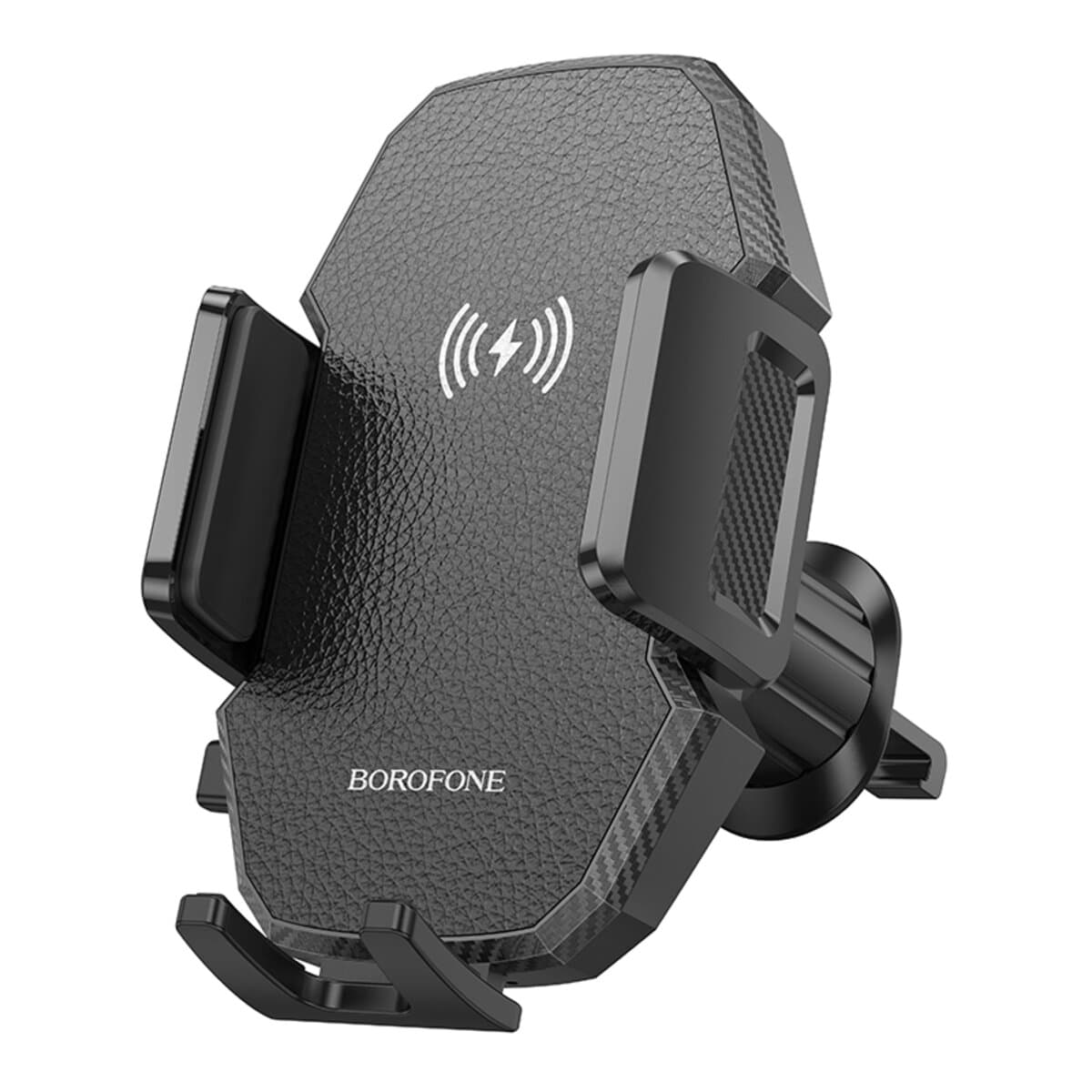 Тримач для телефону автоутримувач із БЗП BOROFONE BH213 Adelante Wireless Fast Charging Car Holder Air Outlet Black