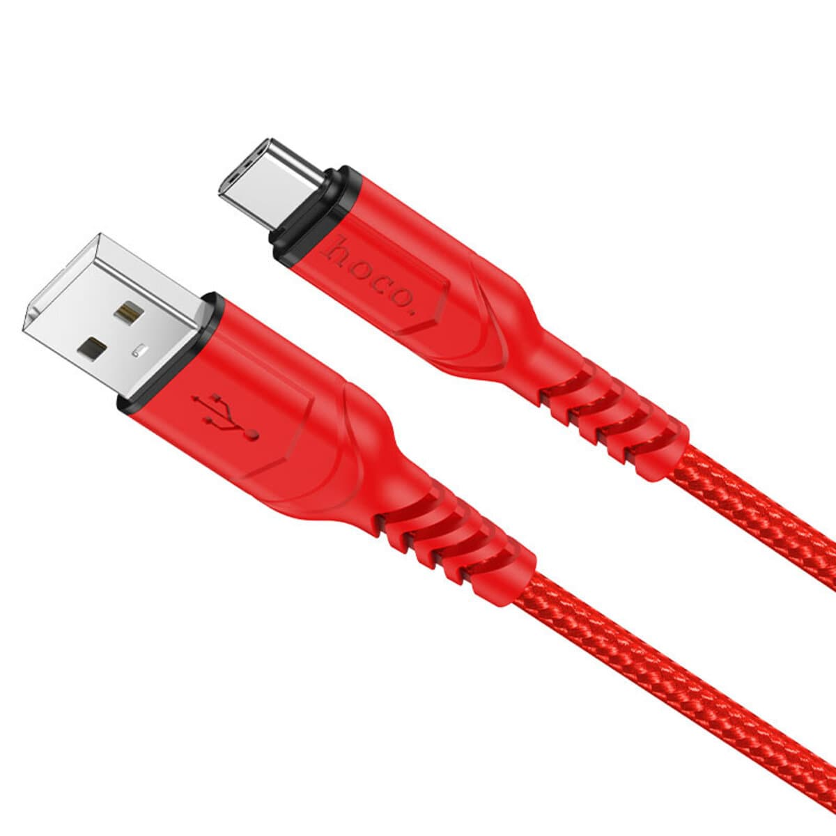Кабель HOCO X59 USB to Type-C 3A 1m nylon TPE connectors Red