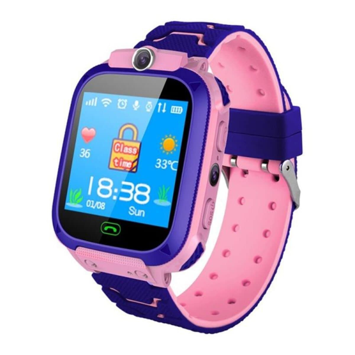 Детские смарт-часы Kids SM Q12B LBS+IP67 350mAh microSIM Pink (Q12BPink)
