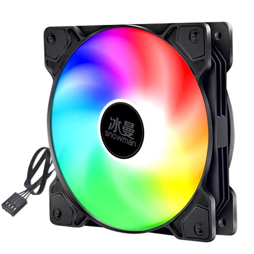Вентилятор кулер для корпуса Snowman F120 120мм 45фут3/мин 4pin RGB подсветка Black (530333)
