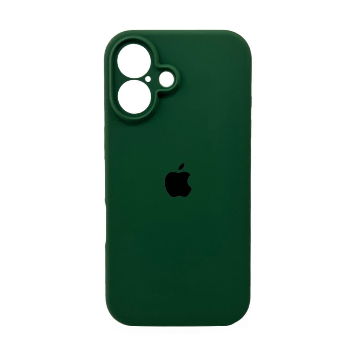 Защитный чехол-накладка Silicone Full Case AA Camera Protect для Apple iPhone 16 Dark Green (FullAAi16-31)