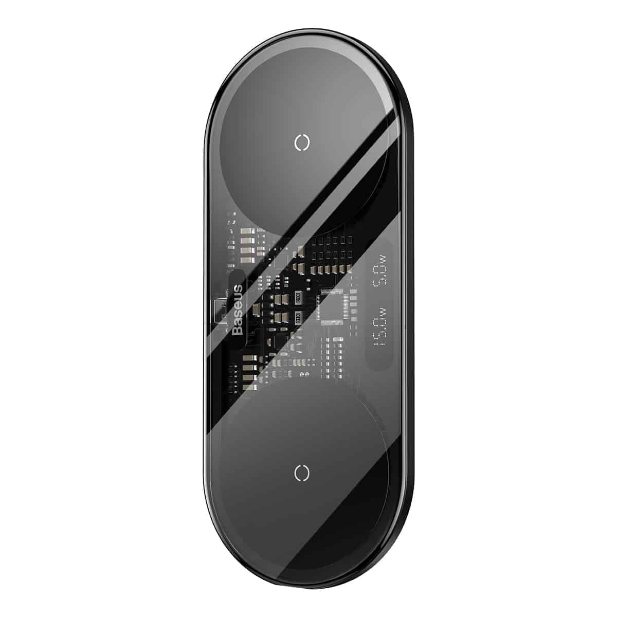 Бездротовий зарядний пристрій QI Baseus Digital LED Display 2in1 Wireless Charger 20W Universal version Black (WXSX010101)
