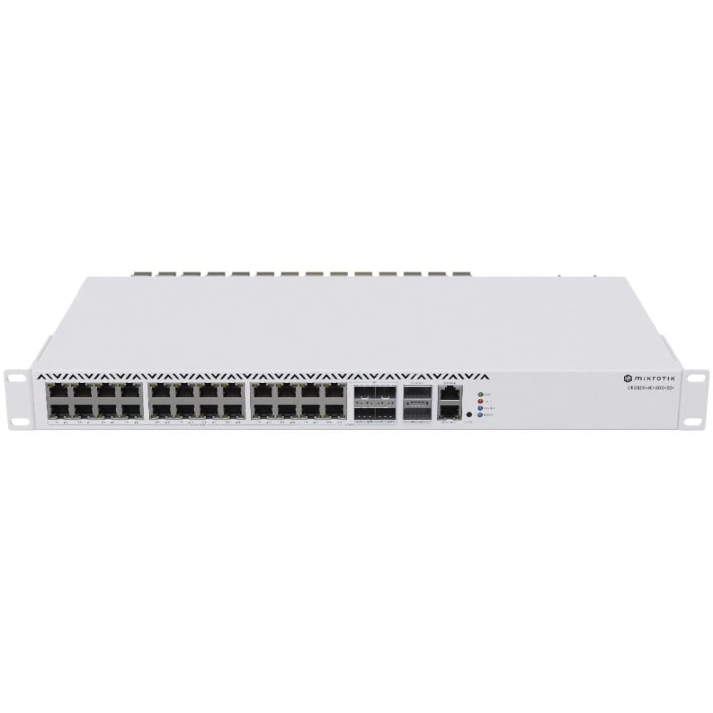 Комутатор Mikrotik CRS326-4C+20G+2Q+RM 1x10/100 20x2.5G 4xCombo 10G Ethernet/SFP+ 2x40G QSFP+ White (CRS326-4C+20G+2Q+RM)