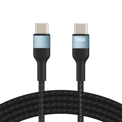 Кабель Pavareal Q33CTC Type-C to Type-C 1m PD 100W в оплетке Black (927188)