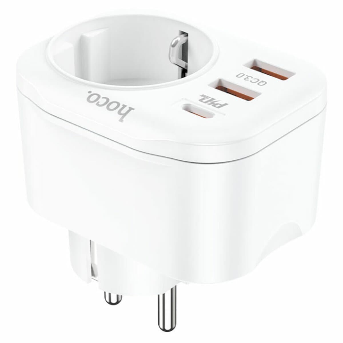 Зарядное устройство HOCO NS3 Multifunctional socket including 1C2A PD20W fast charge 2xUSB 1xType-C White