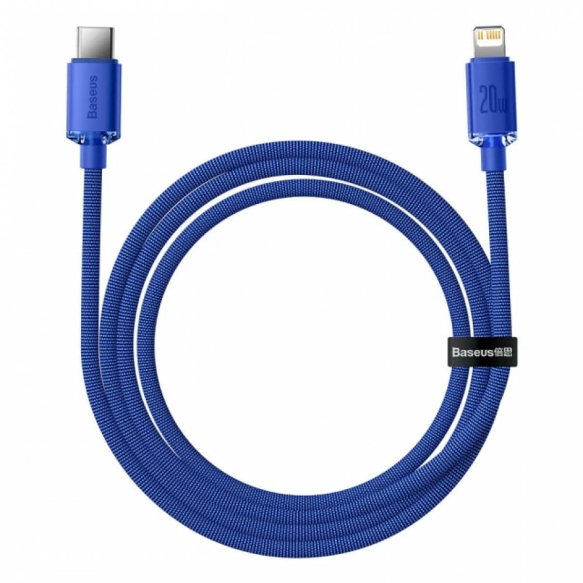 Кабель Baseus Crystal Shine Series Fast Charging Data Cable Type-C to Lightning 20W 1.2m Blue (CAJY000203)