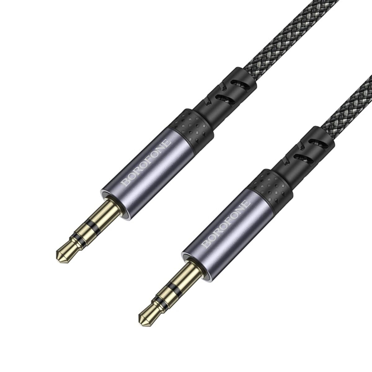 Аудіокабель BOROFONE BL24 Graceful audio cable AUX 3.5mm to AUX 3.5mm 1m Metal Grey