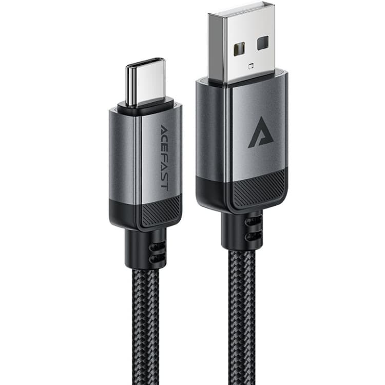 Кабель Acefast C20-04 USB 2.0 AM to Type-C M 1.2 м 3A aluminum alloy Black