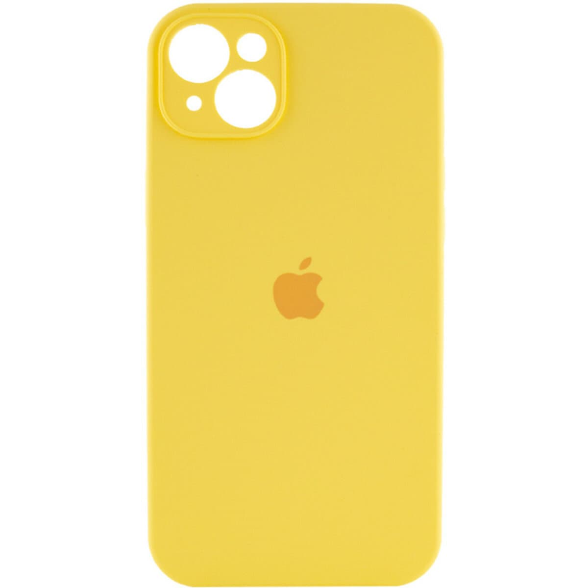 Защитный чехол-накладка Silicone Full Case AA Camera Protect для Apple iPhone 15 Sunny Yellow (FullAAi15-56)