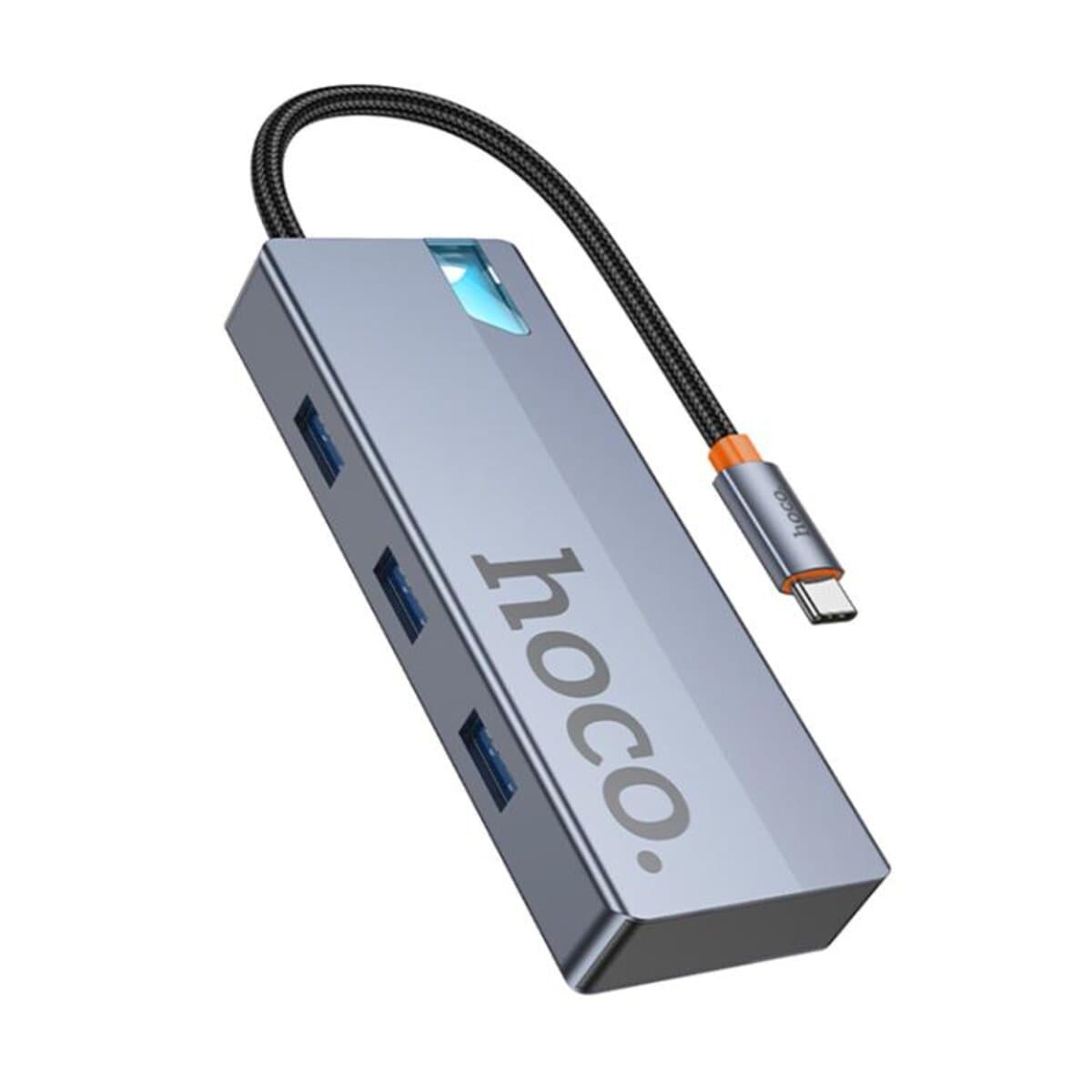 USB-хаб HOCO HB50 Wow 5-in-1 multi-function converter Type-C to HDMI+PD+USB3.0x3 Space Grey