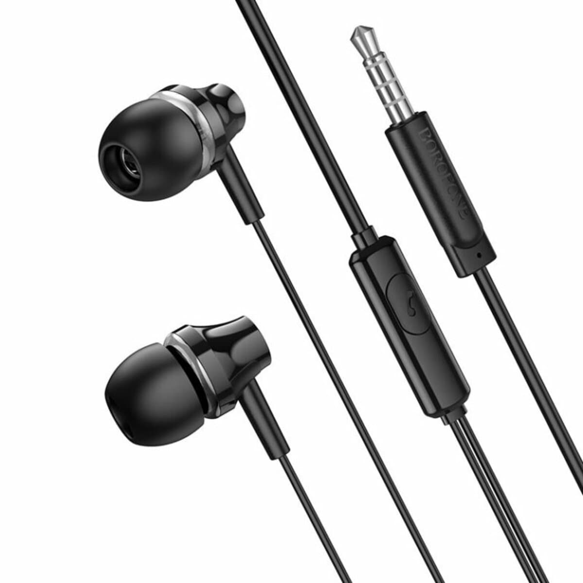 Провідні навушники BOROFONE BM74 Singer universal earphones with microphone 3.5мм 1.2м Black (BM74B)