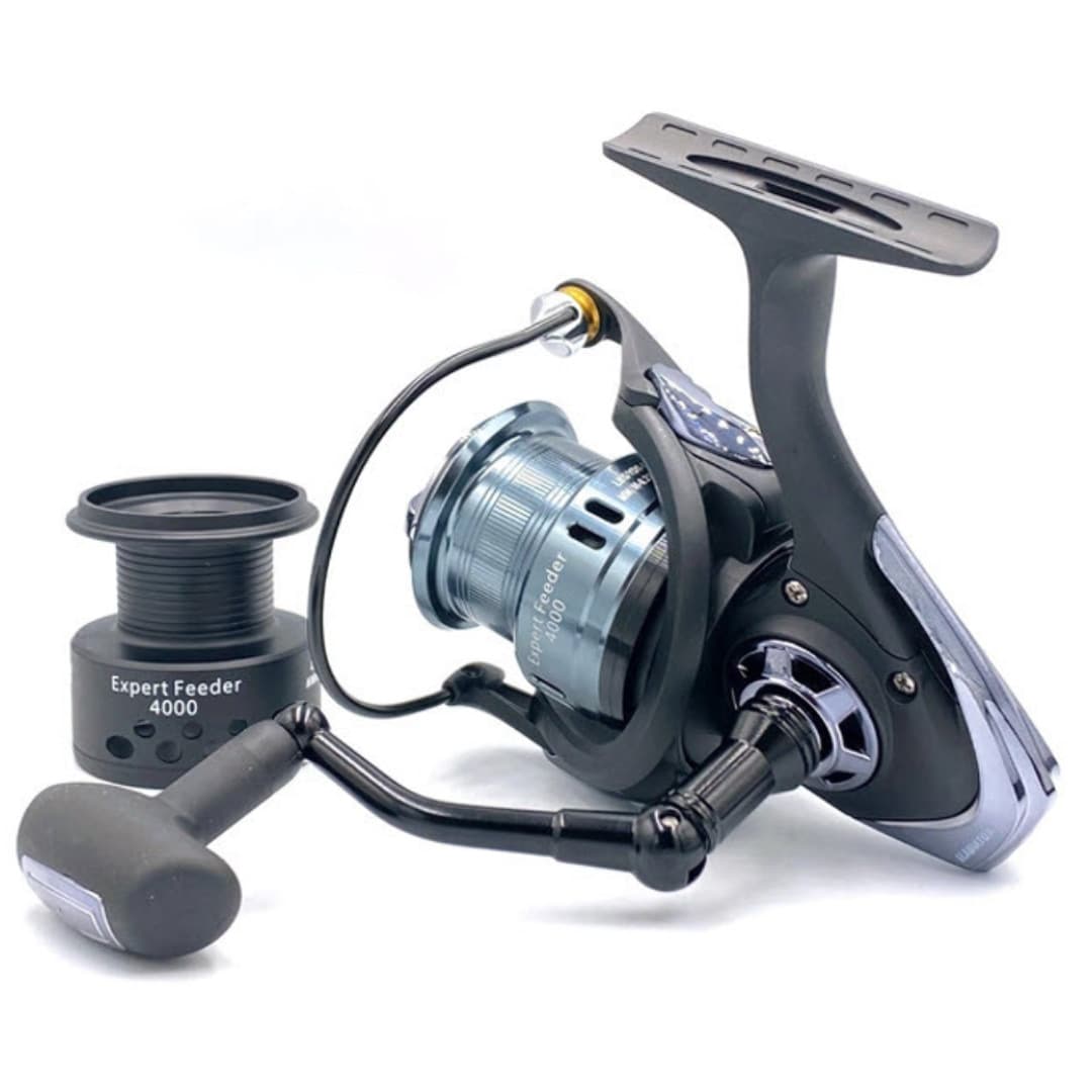 Рибальська безінерційна фідерна котушка GLADIATOR EXPERT FEEDER 5000 8+1 Black-Grey (GL6629)