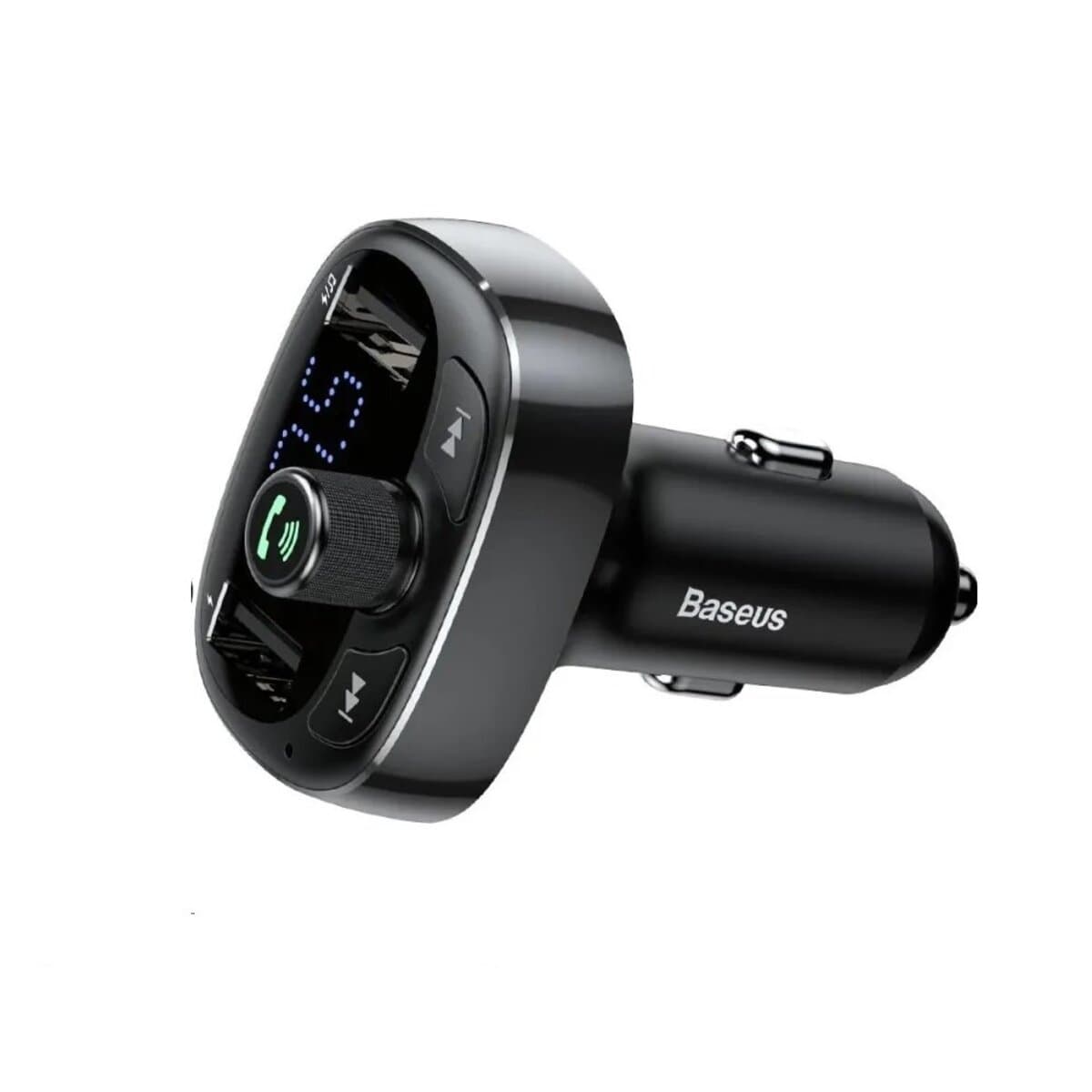 Автомобільний FM-трансмітер ресивер Baseus T Shaped S-09 Car Bluetooth MP3 Player 2.4 Black (CCMT000301)
