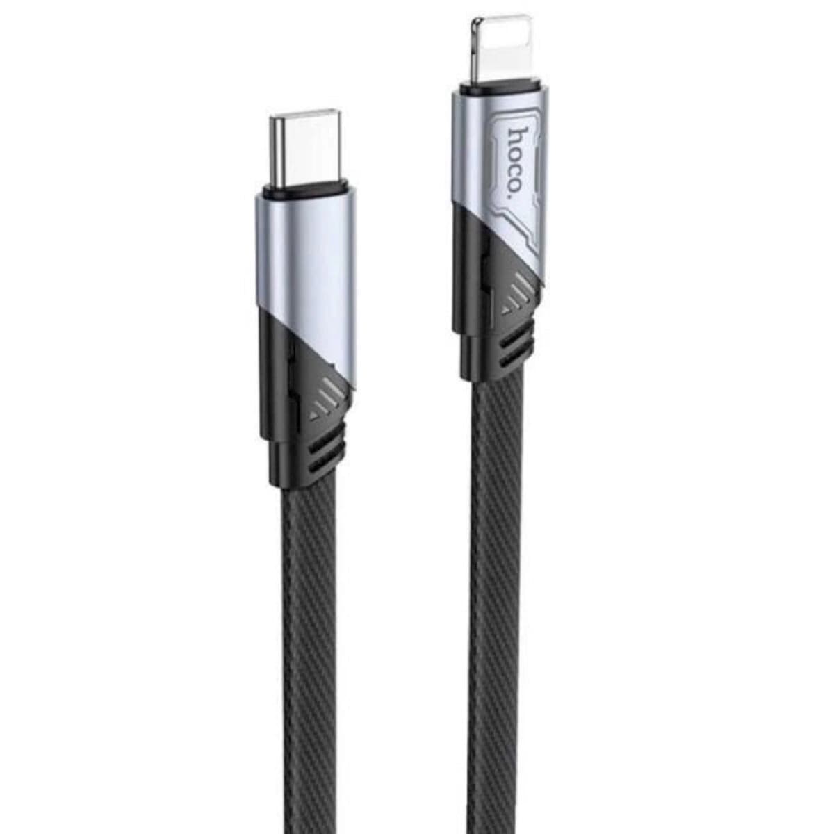 Кабель HOCO U119 Type-C to Lightning PD 27W 1.2м nylon aluminum connectors Black