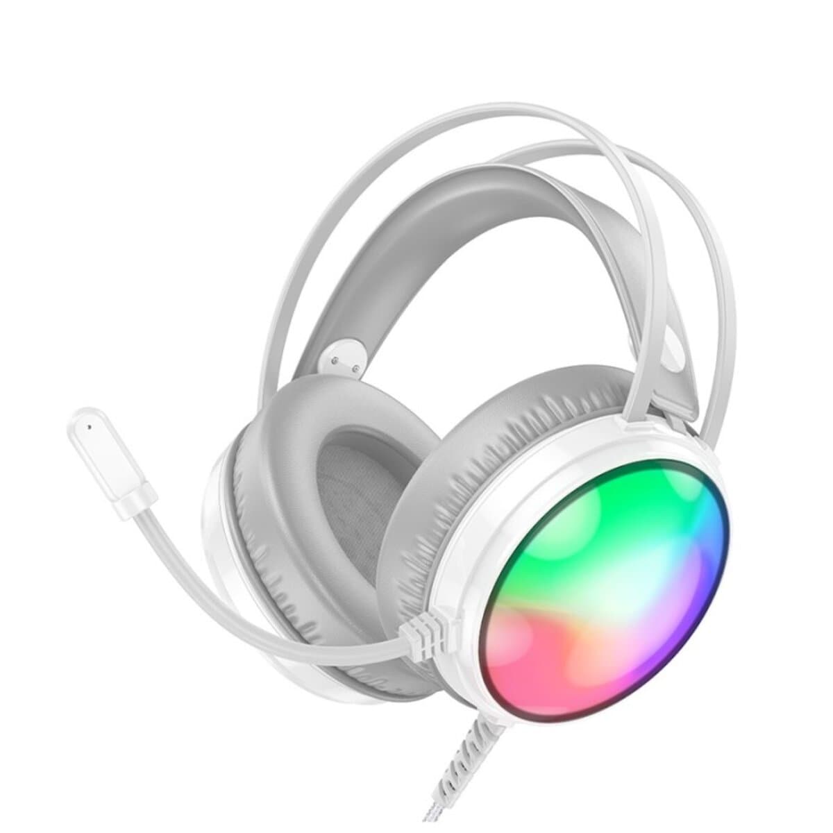 Дротові ігрові навушники з мікрофоном BOROFONE BO108 Flame gaming headphones 2m 3.5mm White
